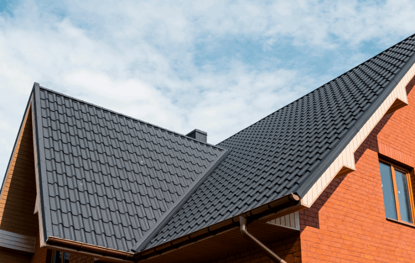 roof and house with earthy tones